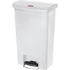 Rubbermaid Commercial Slim Jim 13-gal Step-On Container - Step-on Opening - Hinged Lid - 13 gal Capacity - Manual - Durable, Foot Pedal, Easy to Clean