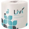 Livi Leaf VPG Bath Tissue - 2 Ply - 4.49" x 3.98" - 500 Sheets/Roll - White - Virgin Fiber - Embossed, Absorbent - For Office Building, Restroom - 80 