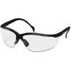 ProGuard 830 Series Style Line Safety Eyewear - Ultraviolet Protection - Polycarbonate - Clear, Black - Lightweight, Adjustable Temple, Comfortable - 