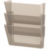 Storex Stacking Wall Pocket Set - 18 x File - 1 Pocket(s) - 7" Height x 4" Width16" Length - Stackable - Smoke - Poly - 3 / Set