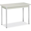 HON Utility Table, 40"W x 20"D - Natural Rectangle Top - Chrome Four Leg Base - 4 Legs x 40" Table Top Width x 20" Table Top Depth x 1.13" Table Top T