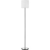 Lorell LED Contemporary Floor Lamp - 65" Height - 12" Width - 10 W LED Bulb - Brushed Nickel - Floor-mountable - Silver - for Living Room, Office, Lob