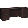 Lorell Prominence 2.0 Double-Pedestal Credenza - 66" x 24"29" , 1" Top - 2 x File Drawer(s) - Double Pedestal on Left/Right Side - Band Edge - Materia