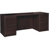 Lorell Prominence 2.0 Double-Pedestal Credenza - 72" x 24"29" , 1" Top - 2 x File Drawer(s) - Double Pedestal on Left/Right Side - Band Edge - Materia