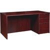 Lorell Prominence 2.0 Right-Pedestal Desk - 1" Top, 60" x 30"29" - 3 x File, Box Drawer(s) - Single Pedestal on Right Side - Band Edge - Material: Par