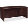 Lorell Prominence 2.0 3/4 Right-Pedestal Desk - 1" Top, 66" x 30"29" - 2 x File, Box Drawer(s) - Single Pedestal on Right Side - Band Edge - Material: