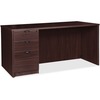 Lorell Prominence 2.0 Left-Pedestal Desk - 1" Top, 72" x 36"29" - 3 x File, Box Drawer(s) - Single Pedestal on Left Side - Band Edge - Material: Parti
