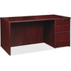 Lorell Prominence 2.0 Right-Pedestal Desk - 1" Top, 72" x 36"29" - 3 x File, Box Drawer(s) - Single Pedestal on Right Side - Band Edge - Material: Par