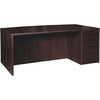 Lorell Prominence 2.0 Bowfront Right-Pedestal Desk - 1" Top, 72" x 42"29" - 3 x File, Box Drawer(s) - Single Pedestal on Right Side - Band Edge - Mate