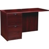 Lorell Prominence 2.0 Left Return - 42" x 24"29" , 1" Top - 2 x File Drawer(s) - Band Edge - Material: Particleboard - Finish: Mahogany Laminate, Ther
