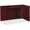 Lorell Prominence 2.0 Right Return - 42" x 24"29" , 1" Top - 2 x File, Box Drawer(s) - Single Pedestal on Right Side - Band Edge - Material: Particleb
