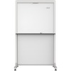 Quartet Motion Dual-Track Mobile Magnetic Dry-Erase Easel - 40" (3.3 ft) Width x 68" (5.7 ft) Height - White Painted Steel Surface - White Aluminum, A