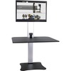 Victor High Rise Electric Single Monitor Standing Desk Workstation - Supports One Monitor of Any Size Up yo 25 lbs - 0" to 20" Height x 28" Width x 23
