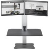 Victor High Rise Electric Dual Monitor Standing Desk Workstation - Supports Two 25" Wide Monitors - 12.5 lbs Each Load Capacity - 0" to 20" Height x 2