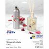 Avery&reg; Sure Feed Glossy Labels - 2" Width x 2" Length - Permanent Adhesive - Square - Laser, Inkjet - Crystal Clear - Film - 12 / Sheet - 10 Total