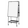 MasterVision Melamine Double-sided Easel - 29.5" (2.5 ft) Width x 41.7" (3.5 ft) Height - Melamine Surface - Black Aluminum Frame - Black Stand - Rect