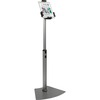Kantek Floor Mount Tablet Kiosk Stand - Up to 10.1" Screen Support - 46.5" Height x 17.4" Width - Floor - Steel - Black, Silver, Aluminum - Locking Sy