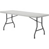 Lorell Ultra-Lite Folding Table - Light Gray Top - Dark Gray Base x 72" Table Top Width x 30" Table Top Depth - 29.25" Height - Gray