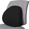 Lorell Ergo Fabric Lumbar Back Support - Black - Fabric, Memory Foam