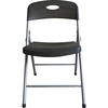 Lorell Heavy-duty Translucent Folding Chairs - Smoke Plastic Seat - Smoke Plastic Back - 4 / Carton