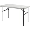 Lorell Ultra-Lite Banquet Table - Light Gray Rectangle Top - Dark Gray Base - 450 lb Capacity x 48" Table Top Width x 30" Table Top Depth x 2" Table T