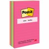 Post-it&reg; Notes Original Notepads - Poptimistic Color Collection - 4" x 6" - Rectangle - 100 Sheets per Pad - Ruled - Power Pink, Neon Green, Aqua,
