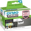 Dymo LW Durable Labels - 2 1/4" Width x 1 17/64" Length - Rectangle - White - Plastic - 1 Each - Water Resistant