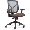 Lorell Mesh Mid-Back Office Chair - Beige Fabric, Foam Seat - Black Frame - Mid Back - 1 Each