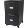 Storex 2-Drawer Locking Mobile Filing Cabinet - 15.5" x 18.5" x 26.3" - 2 x Drawer(s) for File - Letter, Legal - Lightweight, Stackable, Moisture Resi