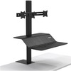 Fellowes Lotus&trade; VE Sit-Stand Workstation - Dual - 2 Display(s) Supported - 35 lb Load Capacity - 1 Each