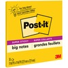 Post-it&reg; Super Sticky Big Notes - 10 63/64" x 10 63/64" - Square - 30 Sheets per Pad - Canary Yellow - 1 Each