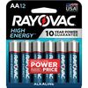 Rayovac High Energy Alkaline AA Batteries - For Multipurpose - AAsapceShelf Life - 12 / Pack