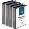 Business Source Standard View Round Ring Binders - 1 1/2" Binder Capacity - Letter - 8 1/2" x 11" Sheet Size - 350 Sheet Capacity - 3 x Round Ring Fas