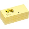 Post-it&reg; Notes Original Notepads - 1 3/8" x 1 7/8" - Rectangle - 100 Sheets per Pad - Unruled - Canary Yellow - Paper - Self-adhesive, Repositiona