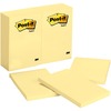 Post-it&reg; Notes Original Notepads - 4" x 6" - Rectangle - 100 Sheets per Pad - Unruled - Canary Yellow - Paper - Self-adhesive, Repositionable - 24