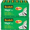 Scotch 3/4"W Magic Tape - 36 yd Length x 0.75" Width - 1" Core - Split Resistant, Tear Resistant - For Mending, Splicing - 12 / Bundle - Matte - Clear