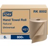 TORK Universal Hand Towel Roll - 1 Ply - 7.90" x 800 ft - 800 Sheets/Roll - 7.80" Roll Diameter - Natural - Paper - Strong, Absorbent, Embossed, Long 