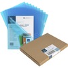 Business Source Letter File Sleeve - 8 1/2" x 11" - 20 Sheet Capacity - Blue - 50 / Box