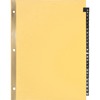 Business Source A-Z Black Leather Tab Index Dividers - 26 Printed Tab(s) - Character - A-Z - 8.5" Divider Width x 11" Divider Length - Letter - 3 Hole