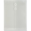 Business Source String Closure Top-open Poly Envelope - Inter-department - 10" Width x 13" Length - String/Button - 1 Each - Clear