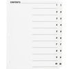 Business Source Table of Content Quick Index Dividers - Printed Tab(s) - Digit - 1-10 - 10 Tab(s)/Set - 8.5" Divider Width x 11" Divider Length - 3 Ho