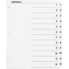 Business Source Table of Content Quick Index Dividers - Printed Tab(s) - Digit - 1-12 - 12 Tab(s)/Set - 8.5" Divider Width x 11" Divider Length - 3 Ho