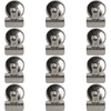 Business Source Magnetic Grip Clips - No. 1 - 1.3" Width - for Paper - Magnetic Backing, Heavy Duty - 12 / Box - Silver
