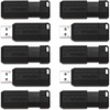 32GB PinStripe USB Flash Drive - Business 10pk - Black - 32GB - Business 10pk - Black