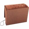 Business Source Letter Recycled Expanding File - 8 1/2" x 11" - 12 Pocket(s) - Brown - 30% Recycled - 1 Each