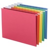 Business Source 1/5 Tab Cut Letter Recycled Hanging Folder - 8 1/2" x 11" - Top Tab Location - Blue, Green, Orange, Red, Yellow - 10% Recycled - 25 / 