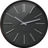 Orium Goma Silent Clock - Analog - Quartz - Black Main Dial - Black/Acrylonitrile Butadiene Styrene (ABS) Case - Modern Style