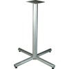 Lorell Hospitality 36" Bistro-Height Tabletop X-leg Base - Metallic Silver X-shaped Base - 40.75" Height x 32" Width - Assembly Required - 1 Each