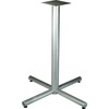 Lorell Hospitality 42" Bistro-Height Tabletop X-leg Base - Metallic Silver X-shaped Base - 40.75" Height x 36" Width - Assembly Required - 1 Each