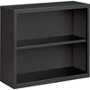 Lorell Fortress Series Bookcase - 34.5" x 12.6"30" - 2 Shelve(s) - Material: Steel - Finish: Charcoal, Powder Coated - Adjustable Shelf, Welded, Durab